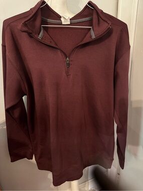 Gildan Men's Zip-Neck Sweater - Burgundy